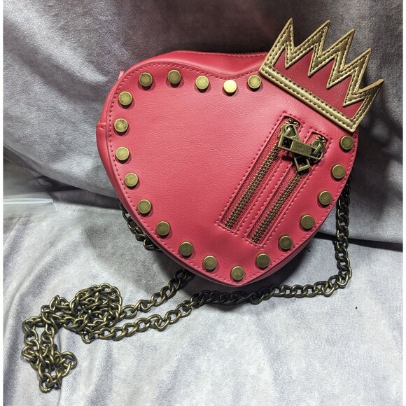 Disney Descendants Evie Heart Crown Purse With Gold Tone Chain And Details - Picture 9 of 16